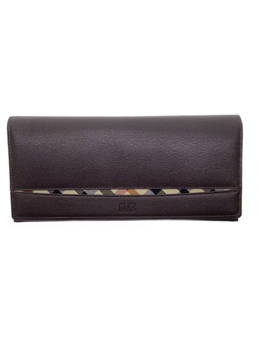 Daks long wallet brw plain - wallet, --